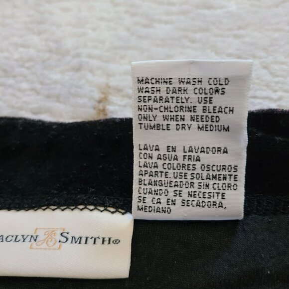 Y2K Velvet Floral Tunic 3X Jaclyn Smith Goth Romantic Top Made in USA - Picture 5 of 8